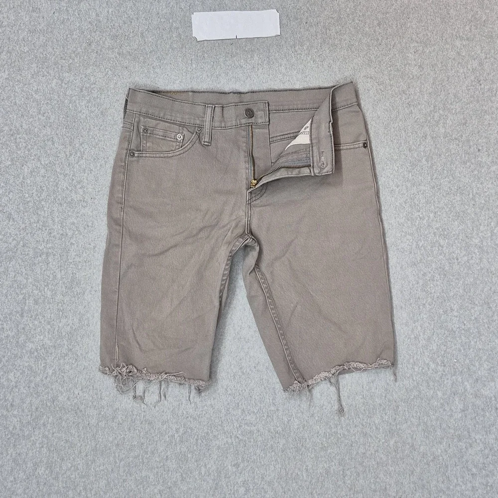 Levi's 511 Men Shorts W30 Gray Denim Jeans Cutoff Shorts